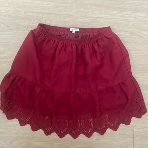 Madewell Red Mini Skirt